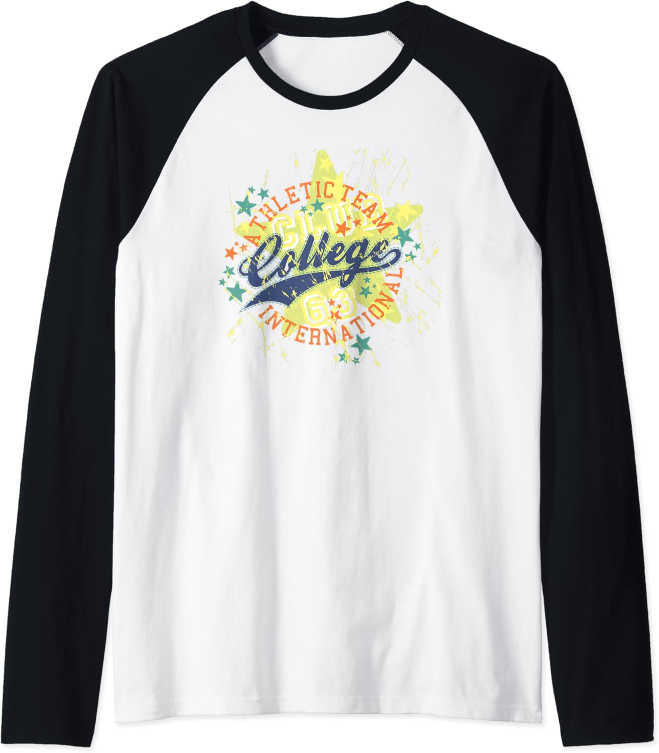 Athletic Team College Sport Graphic Raglan Baseball Tee Clothing, Shoes & Jewelry